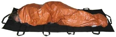 Rescue Essentials Hypothermia Wrap Blanket, Oversized 60" x 96", Mylar/Lightweight Polyethylene Fabric (Orange)