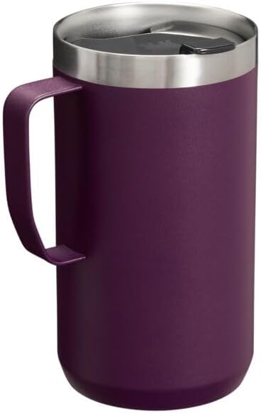 Stanley Stay-Hot Camp Mug 12 oz & 24 oz | Press Fit Drink Through Lid | Cup for Coffee, Tea and Drinks | Insulated Stainless Steel Coffee Mug | BPA-Free