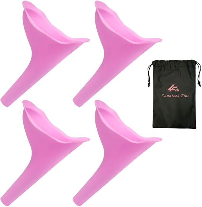 Female Urination Device Travel Camping Outdoor Standing Pee Reusable Urinal Women Funnel Portable Urine Urinary 4 PCS