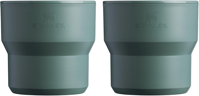 Stanley Wildfare Go 4-Piece Stainless Steel Two Cup Cook Set | 32 oz Pot and Lid with Fold & Lock Handle | 2 Stacking Cups | Camping Essentials for Your Camp Kitchen | BPA-Free | Shale + Charcoal