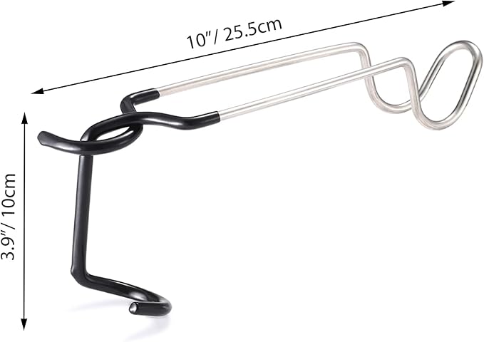 TOBWOLF 2PCS Outdoor Camping Lantern Hook Hangers Water Bottle Holder, Stainless Steel lamp Hanger Stand Water Bottle Bracket, Portable Non-Slip Tent Lamp Hook Cup Holder for Camping, Fishing, Hunting