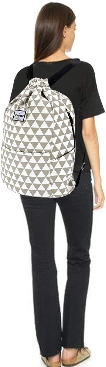 XEYOU Drawstring Sports Backpack Lightweight Gym Yoga Sackpack Shoulder Rucksack Casual Outdoor Daypack for Women and Men
