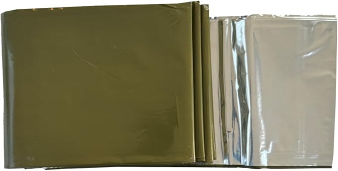 Rescue Essentials Hypothermia Wrap Blanket, Oversized 60" x 96", Mylar/Lightweight Polyethylene Fabric (OD Green)