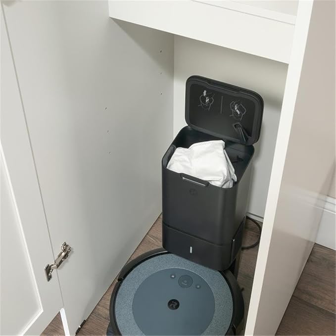 Sauder Homeplus Robot Vacuum Storage Cabinet, Soft White finish