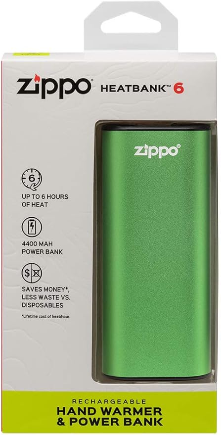 Zippo Silver HeatBank 6 Rechargeable Hand Warmer