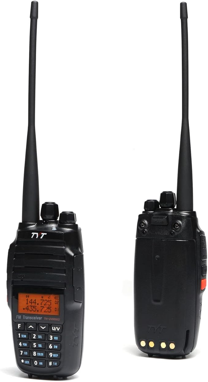 TYT UV8000D Dual Band Ham Radio Handheld 10W Long Range Radio Cross-Band Repeater Radio, 3600mAh Battery Rechargeable Two Way Radio with Charging Cradle, VOX for Camping Hiking Outdoor Support Chirp