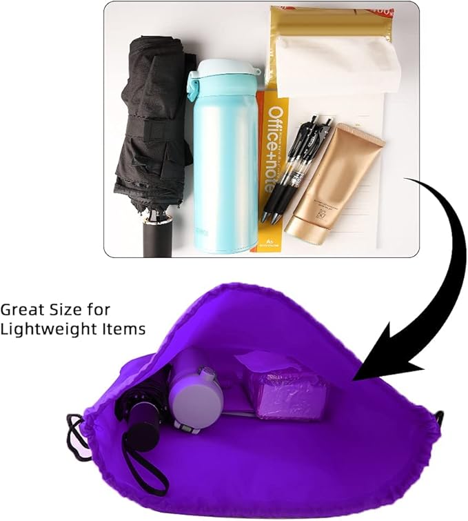 GoodtoU Drawstring Bags Cinch Sack Backpacks - Bulk Drawstring Backpack String Bags for Women Men 16 Pcs Purple