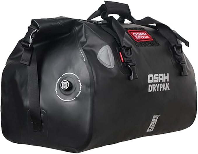 Motorcycle Dry Bag - Waterproof Motorcycle Duffle & Luggage Tail Bag Saddle Bags with Roll Top Closure, Large Storage Space,for Motorcycle Back Seat(Black, 40L)