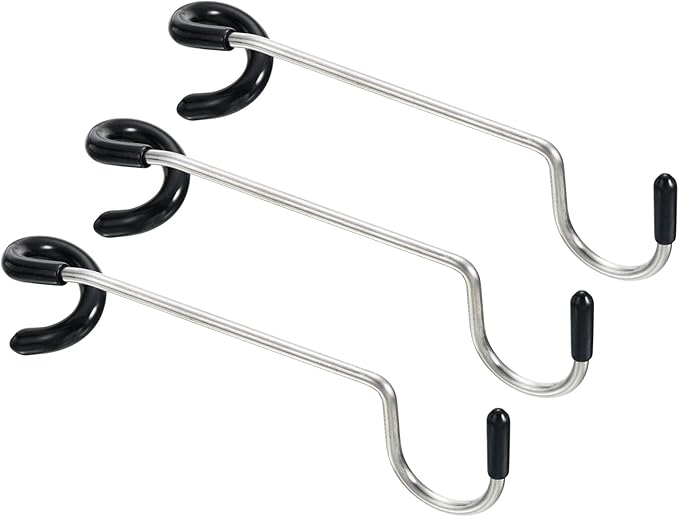 PATIKIL Camping Lantern Hook Hanger, 3 Pack Camping Equipment Non-Slip Tent Lamp Hooks Pole Hanger for Outdoor Hiking, Black