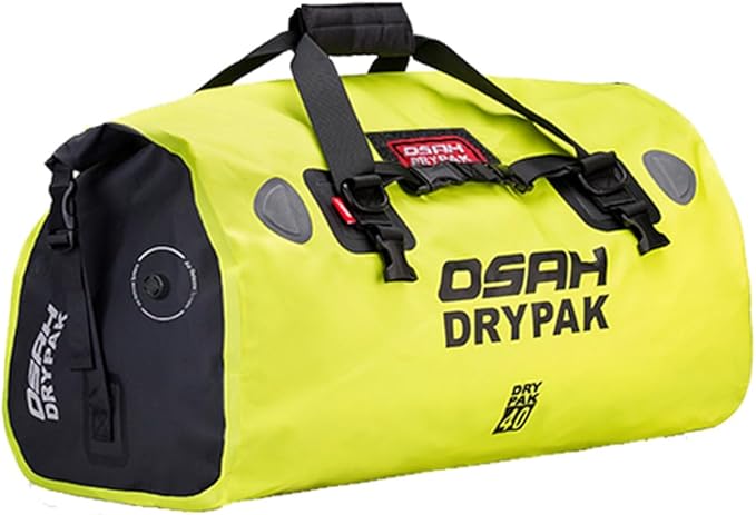 Motorcycle Dry Bag - Waterproof Motorcycle Duffle & Luggage Tail Bag Saddle Bags with Roll Top Closure, Large Storage Space,for Motorcycle Back Seat(JungleGreen, 40L)