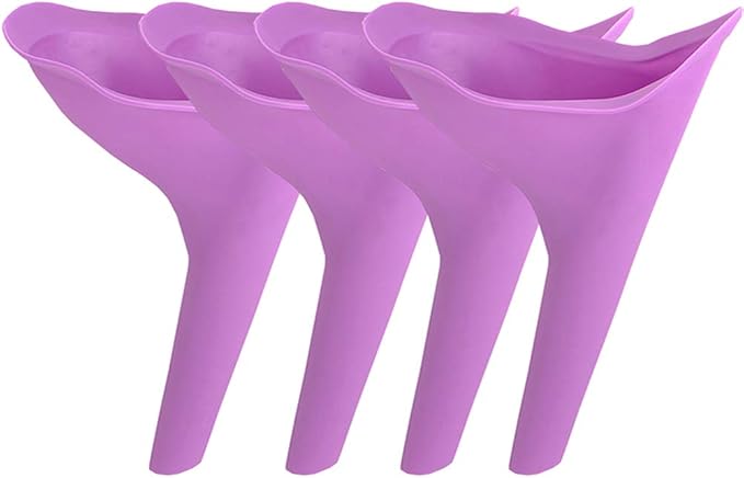 Female Urination Device,Travel Camping Outdoor Standing Pee Reusable Urinal Women Funnel Portable Urine Urinary(4 Pcs )