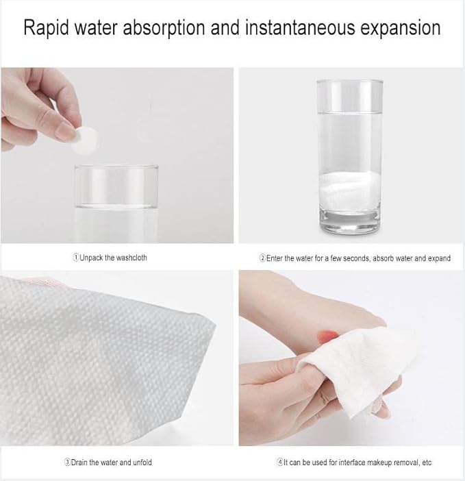 Canned Compressed Towels Portable Compressed Coin Tissue,Compressed Towel,Disposable Napkins Mini Magic Coin Tissues Portable for Camping Home Beauty Travel Sports Outdoor 100 PCS(9x10in)