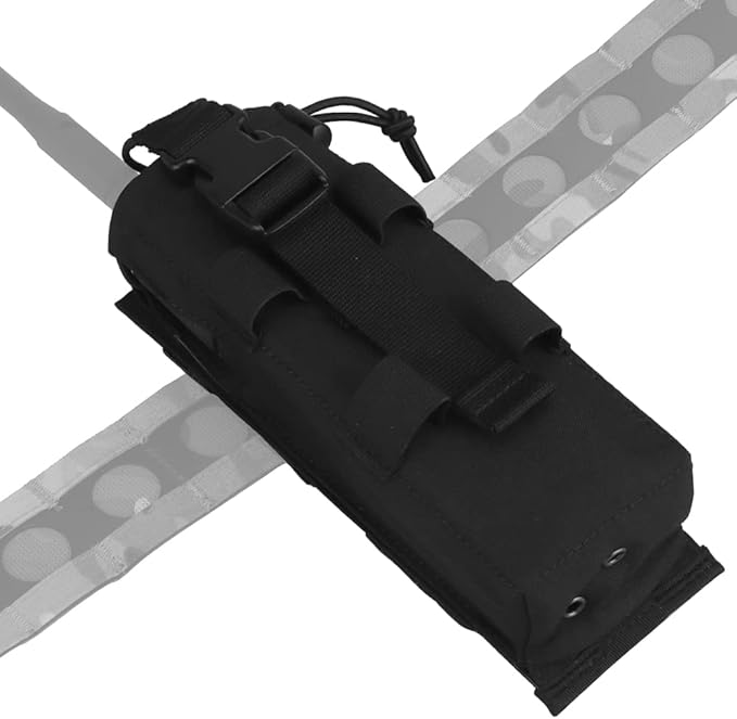 Tactical Radio Holster Duty Belt Walkie Talkie Pouch Mode of Eversion MOLLE Radio Pouch for Vest,Compatible PRC 152 148 Mainstream Military intercom Models