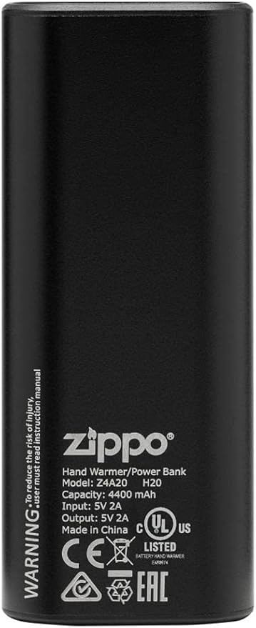 Zippo Silver HeatBank 6 Rechargeable Hand Warmer