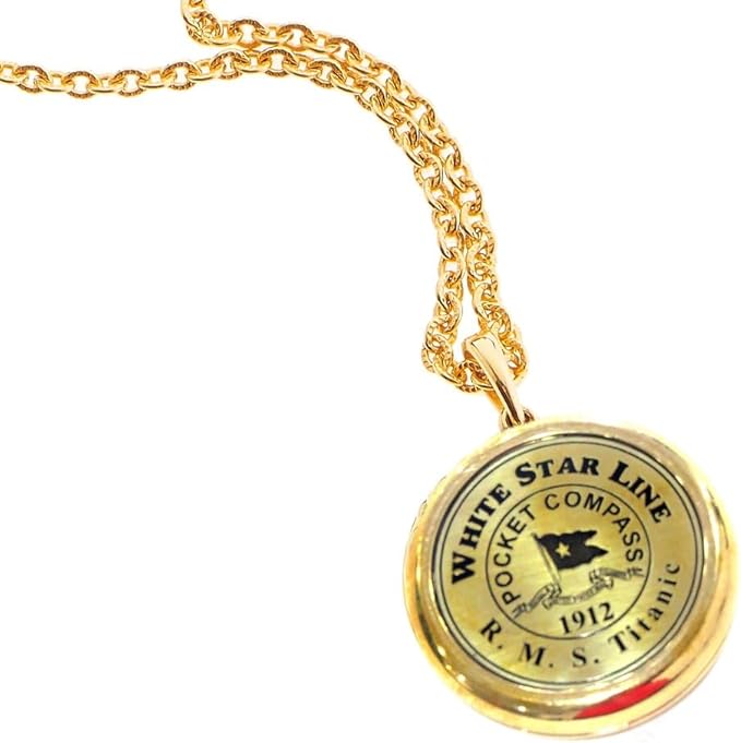Smizzy Navigational Maritime Vintage Nautical Brass Compasses Fully Functional Titanic/Robert Frost Poem Compass/Sundial for Gift and Home Décor