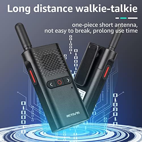 Retevis RB28B Restaurant Walkie Talkies with Earpiece,USB-C Rechargeable Walkie Talkies,1500mAh Battery, Portable VOX Hands Free Two Way Radio for Church School Retail Clinic Healthcare(10 Pack)