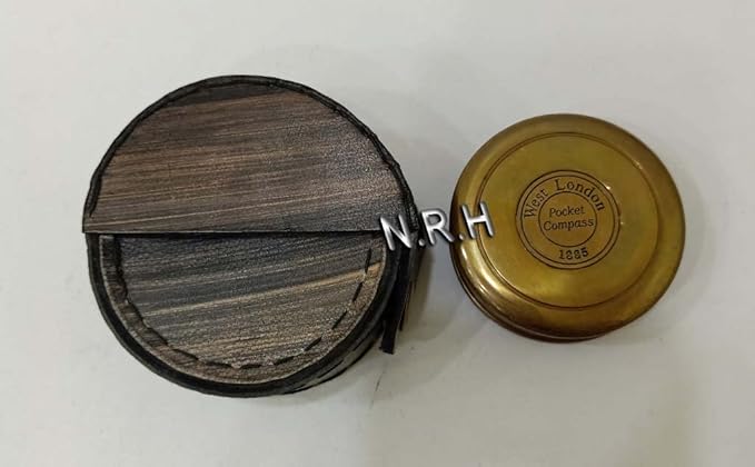 Compass | Gift for Husband | Custom Engraved Compass with Leather Case Compass for Wife | Personalized Gift for mom