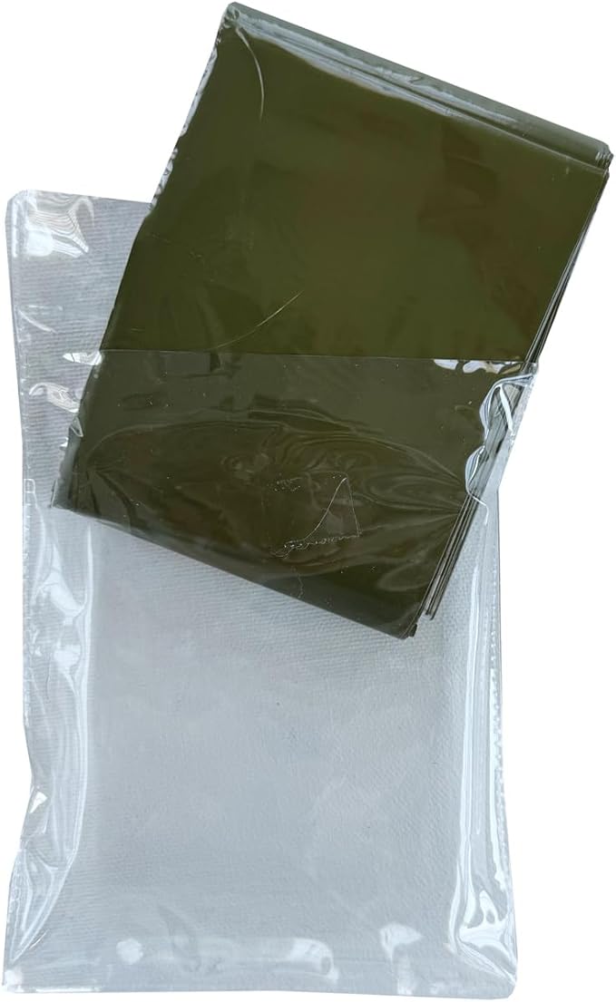 Rescue Essentials Hypothermia Wrap Blanket, Oversized 60" x 96", Mylar/Lightweight Polyethylene Fabric (OD Green)