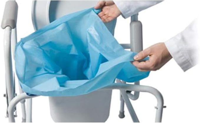 Sani-Bag+ by Cleanwaste Commode Liners, 25 Individually Wrapped Liners Sanitary-for Home Hospice Self Contained Waste Disposal, Absorbent Liner w/Gel Powder to Solidify Liquids, Odor Free Spill Proof