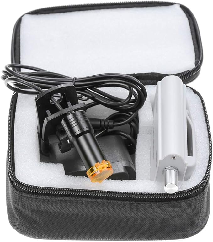 NSKI 5W LED Head Lamp Plastic Clip Type with Filter and Belt Clip Type Rechargabe Battery High Brightness Headlamp (Silver)