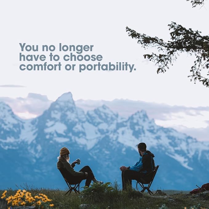 CLIQ Portable Chair Version 1.0 - Lightweight Folding Chair for Camping - Supports 300 Lbs - Perfect for Outdoor Adventures - Red Bundle