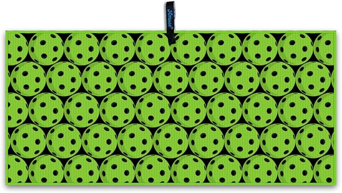 Amuse Sweat Towel - Cooling Pickleball and Golf Towels for Men and Women - Sports Gear Essentials and Bag Accessories – Funny Kitchen Gifts with Cool Balls Design (Pickleball- Balls)