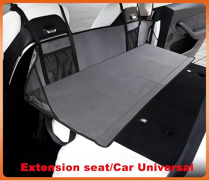 Car Rear Seat Mattress Extension Plate, Increase Trunk and Car Bed Camping Space, Sleeping Head Protection, Folding, Non-Inflatable Car Travel Mattress for SUV, Truck, Tesla and Others, 50 * 16.5 Inch