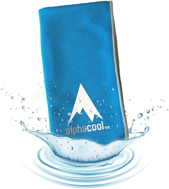 Mesh Instant Cooling Towel for Neck and Face, Cold Towel for Hot Weather, Sports, Gym, Camping, Travel Cool Blue
