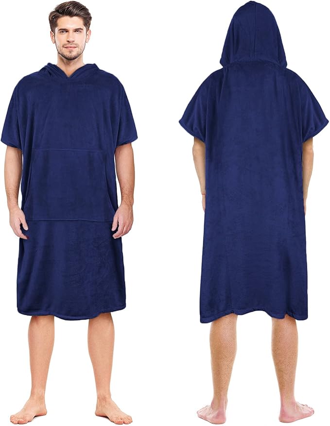 Catalonia Surf Poncho Changing Towel Robe for Adults Men Women, Water Absorbent Wetsuit Change Poncho for Surfing Swimming