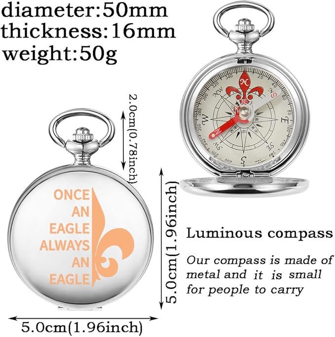 TGBJE Scout Gift Scout Court of Honor Gift Once an Always an Boating Compass Scout Ceremony Gift