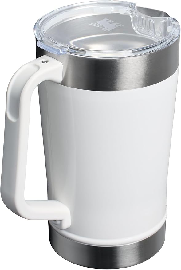 Stanley Stay-Chill Pitcher 64 oz | Cold Water, Beer, and Drink Pitcher with Lid | Large Capacity Durable Beverage Container with Handle | Insulated Stainless Steel | BPA-Free
