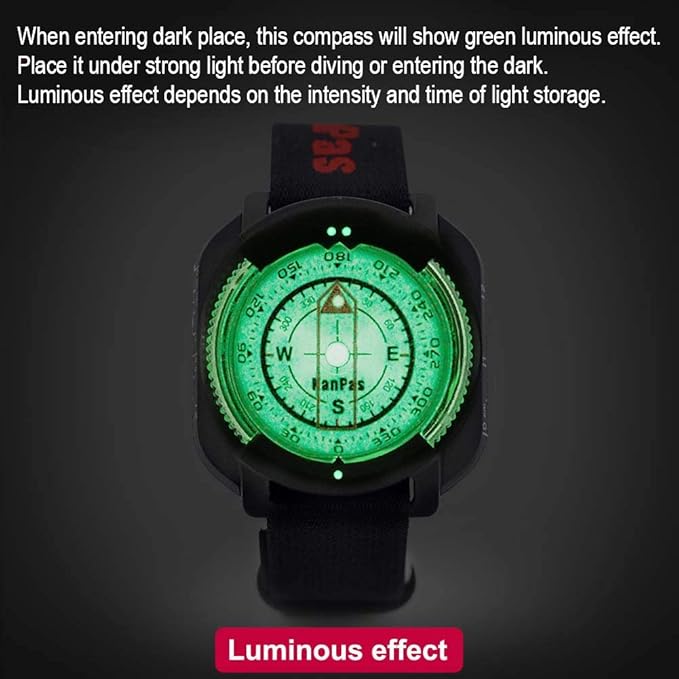 Diving Sighting Wrist Compass for Outdoor Orienteering Mountaineering Hiking