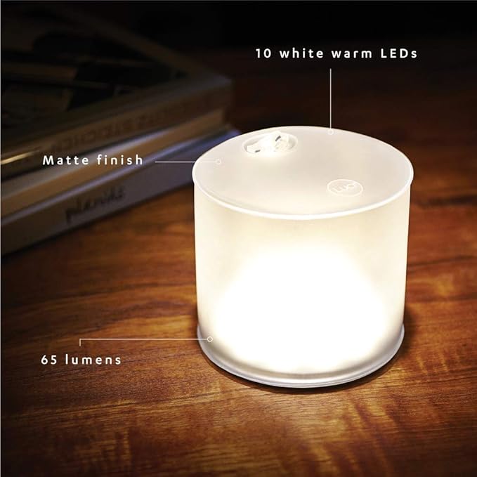 MPOWERD Luci Lux: Solar Inflatable Lantern Rechargeable via Solar or USB-C, 65 Lumens, Matte Finish + Warm White LEDS| Lasts Up to 24 hrs, Waterproof, Camping, Backpacking, Emergency Kits