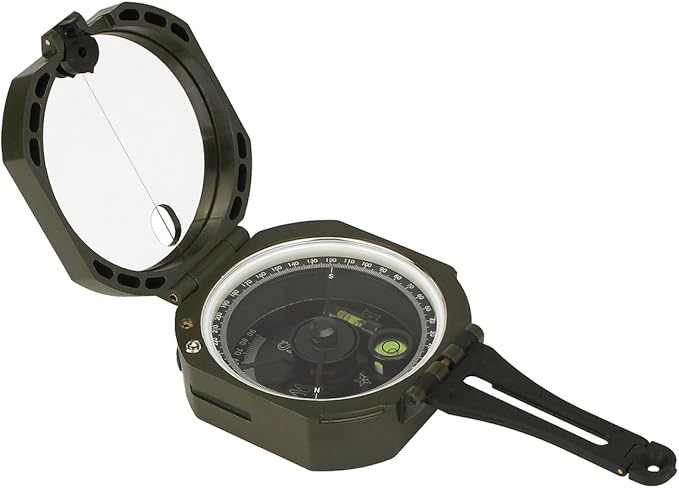SVBONY Camping Military Compass Pocket Transit Multifunction Compass Lensatic Sighting Fluorescent Waterproof for Hunting Hiking with Strap