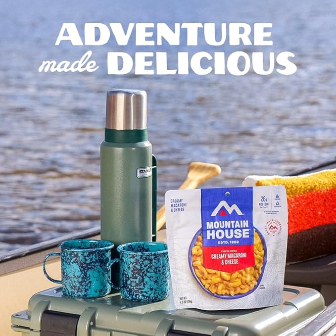 Mountain House Creamy Macaroni & Cheese Freeze Dried Backpacking & Camping Food Vegetarian 6-Pack