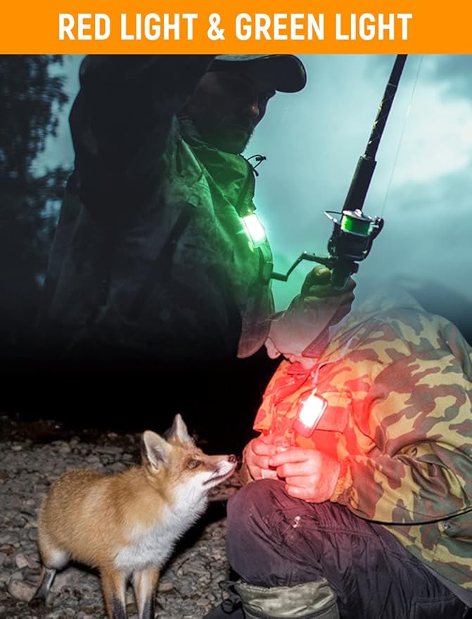 Yls 2 Pack Clip On Running Light - 5 Lighting Modes LED Flashlight, Portable Weatherproof Hat Light, Rechargeable Night Light for Camping, Hiking, Jogging