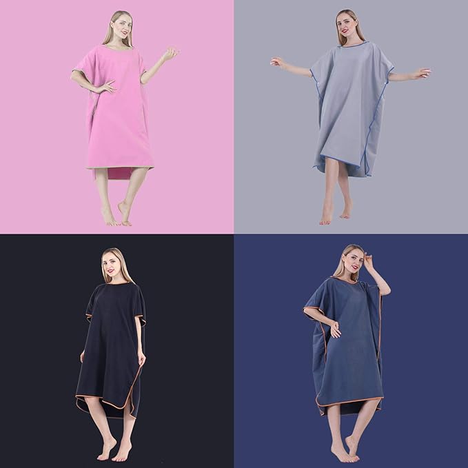 YINHANG Changing Robe Swim Poncho Quick Dry Microfiber Hooded Beach Towel for Surfing, Swimming, Travelling, Camping, Pool, Bath