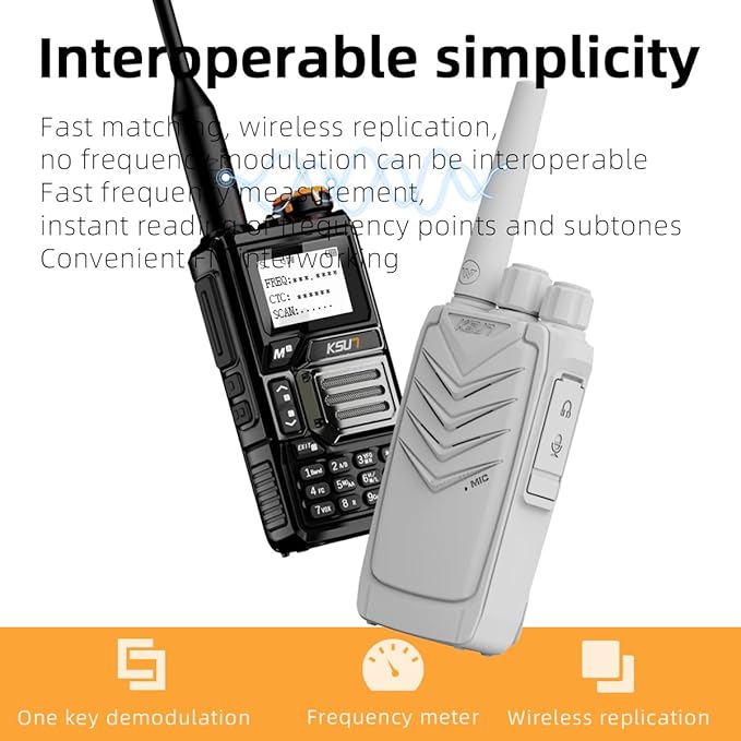 Walkie Talkies Long Range Handheld Full Bands Flashlight, NOAA Weather,Ham Radio,Gifts for Outdoor Hiking, Camping KSUN UV60D
