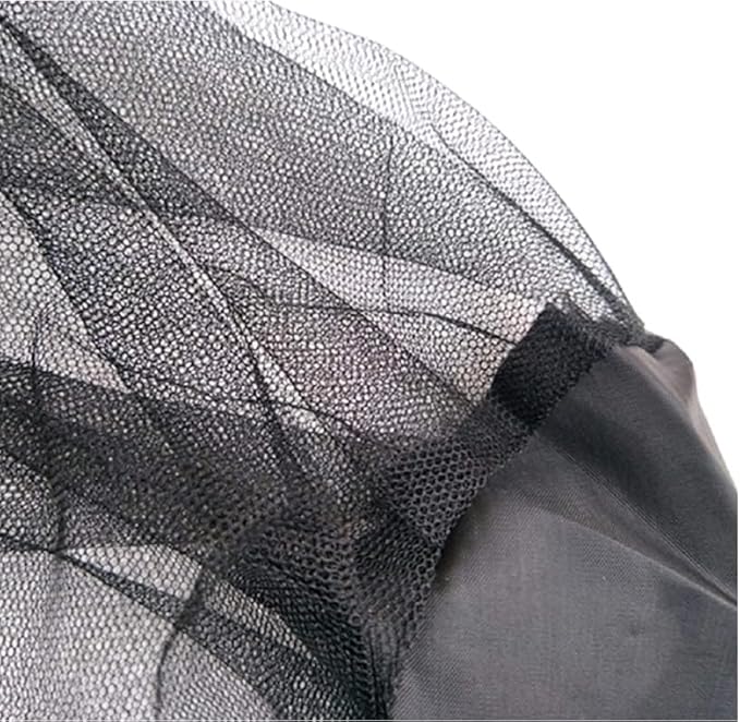 Suitable for Men and Women Outdoor Fishing Hiking Camping Mountaineering Anti-bee Anti-Mosquito Head Net Veil Masks(4pcs) Black