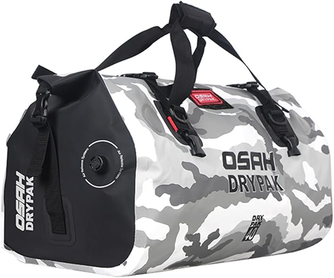 Motorcycle Dry Bag - Waterproof Motorcycle Duffle & Luggage Tail Bag Saddle Bags with Roll Top Closure, Large Storage Space,for Motorcycle Back Seat(Sky, 40L)