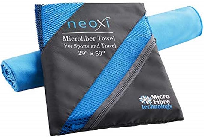 NeoXi Microfiber Towel XL for Camping Travel Absorbent Fast Drying Ultra Light for Gym Shower Boxing Football Basketball Hot Yoga Swimming Classes
