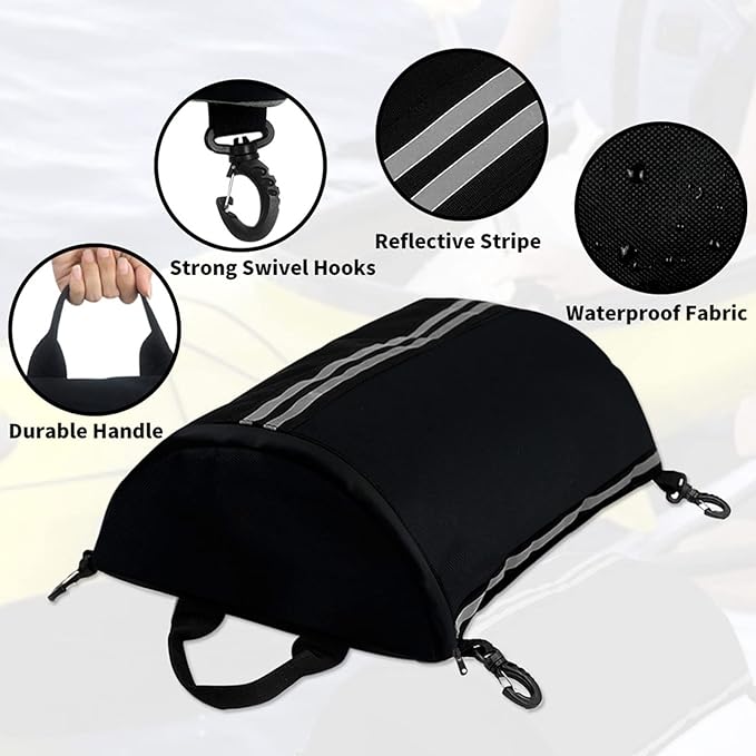 Youngy Waterproof Oxford Cloth Deck Pouch - Canoe Kayak Dry Bag With Snap Hooks For Surfing Water Sports
