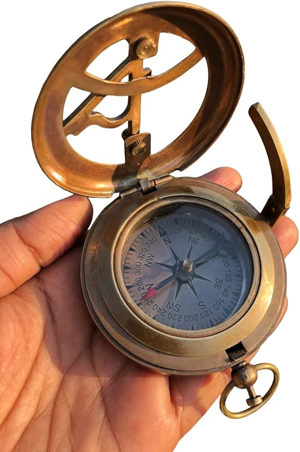 Personalized Compass, to My Boyfriend, My Best Man/Valentines Day/Anniversary/Christmas Day Gifts Customized Working Brass Compass (to My Boyfriend)