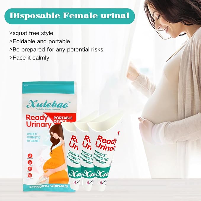 50 pcs Disposable Urinal for Women, Portable Urinal for Women Standing Up to Pee, Paper Female Urination Device for Travel,Camping, Outdoor, Pregnant Women and The Elderly…