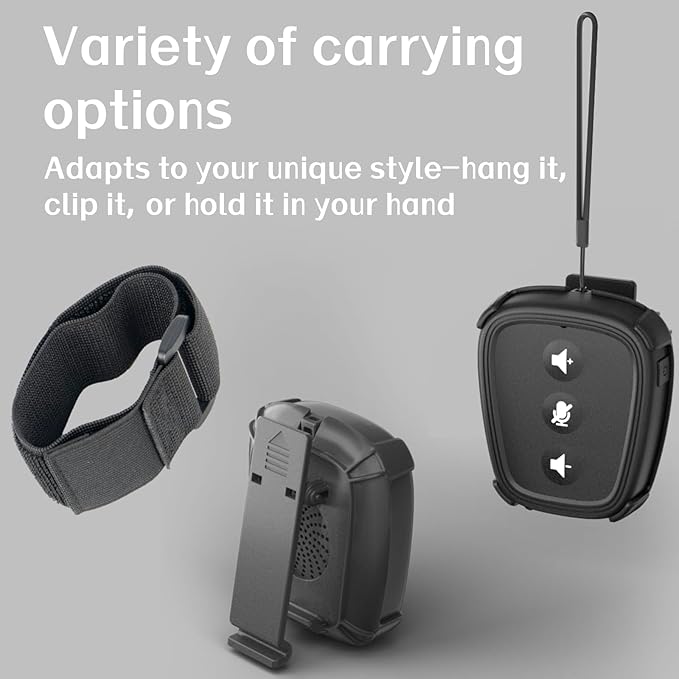 Came-TV Action Communicator 2-Pack Dect Full Duplex Wireless Intercom System with Pre-paired Hands-Free 3.5mm Audio Port for Referee Communication,Film Production,Camping or Boating