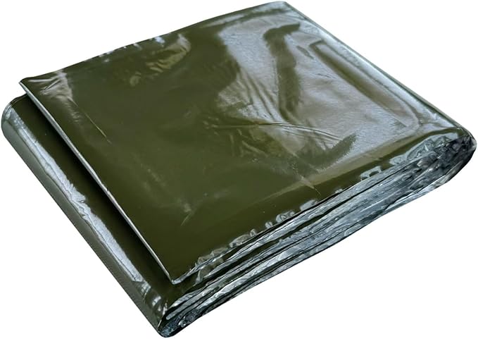 Rescue Essentials Hypothermia Wrap Blanket, Oversized 60" x 96", Mylar/Lightweight Polyethylene Fabric (OD Green)