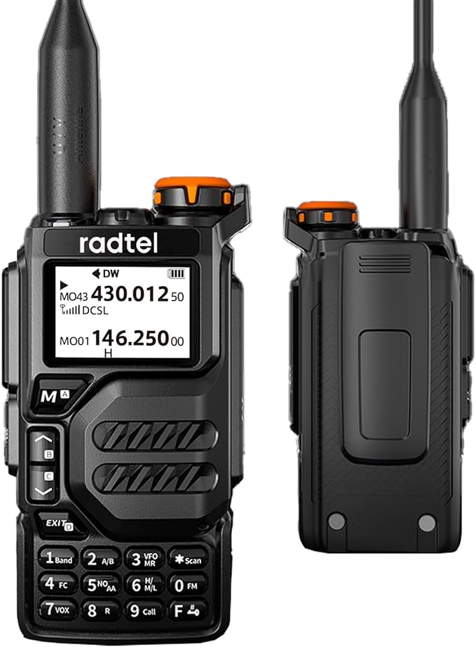 Radtel RT-590 Tri-Band Radio Air Band Receive Two-Way Radio 200CH 5 Watts NOAA Weather Alert Huge Features SCAN/VOX/AM/FM Radio/DTMF… (basic version)