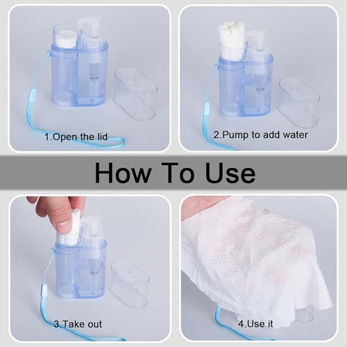 Compressed Towels,110PCS Compressed Face Towel with Carrying Case and Towel Dispenser,Disposable Magic Compressed Tissue Paper Towel Tablets Portable Mini Tissue for Travel,Sport,Camping