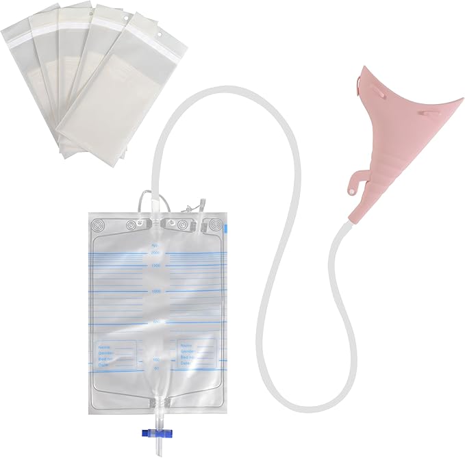 Silicone Women Pee Funnel Female Urination Device Women's Standing Urinal Urinal Bag can be composted New Thickened Anti-backflow Design for Camping, Hiking Gear,Travel,Traffic jam