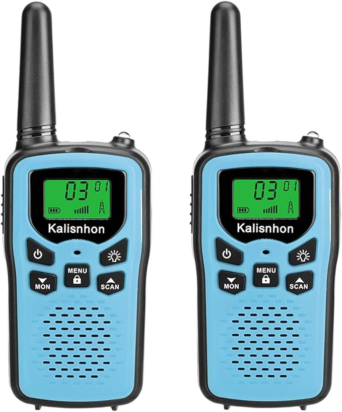 Walkie Talkies for Adults,Kalisnhon walkie talkies with 22 FRS Channels,walkie Talkie Long Range with Flashlight VOX LCD Display Two Way radios for Cycling Camping Hiking(2 Pack)